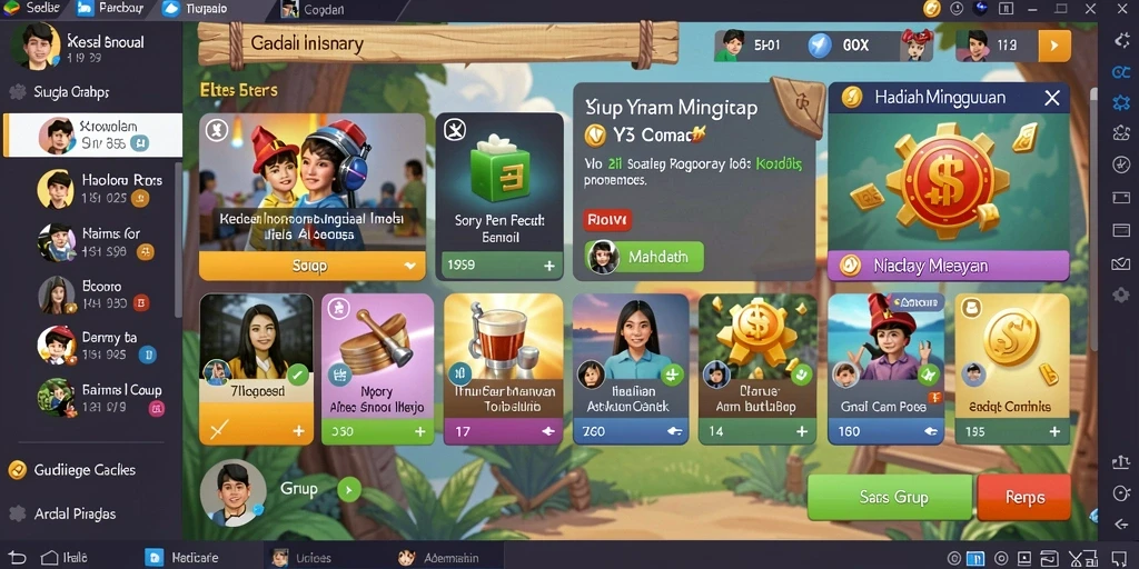 Fitur leaderboard yang menunjukkan posisi pemain.